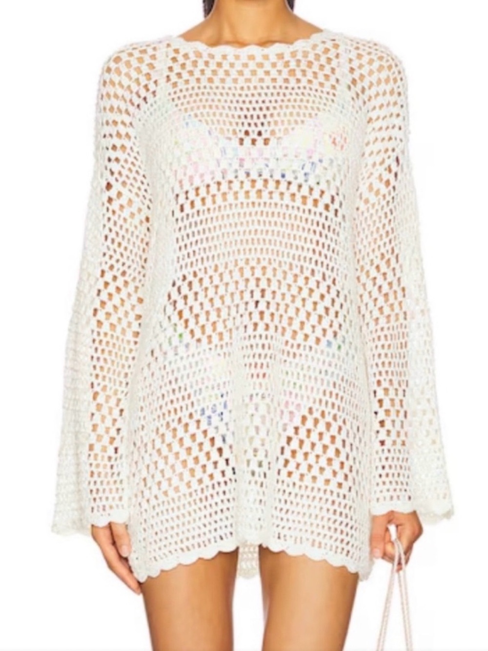 Show Me Your Mumu Women’s Ivory Crochet Paula Swim Cover-Up N8